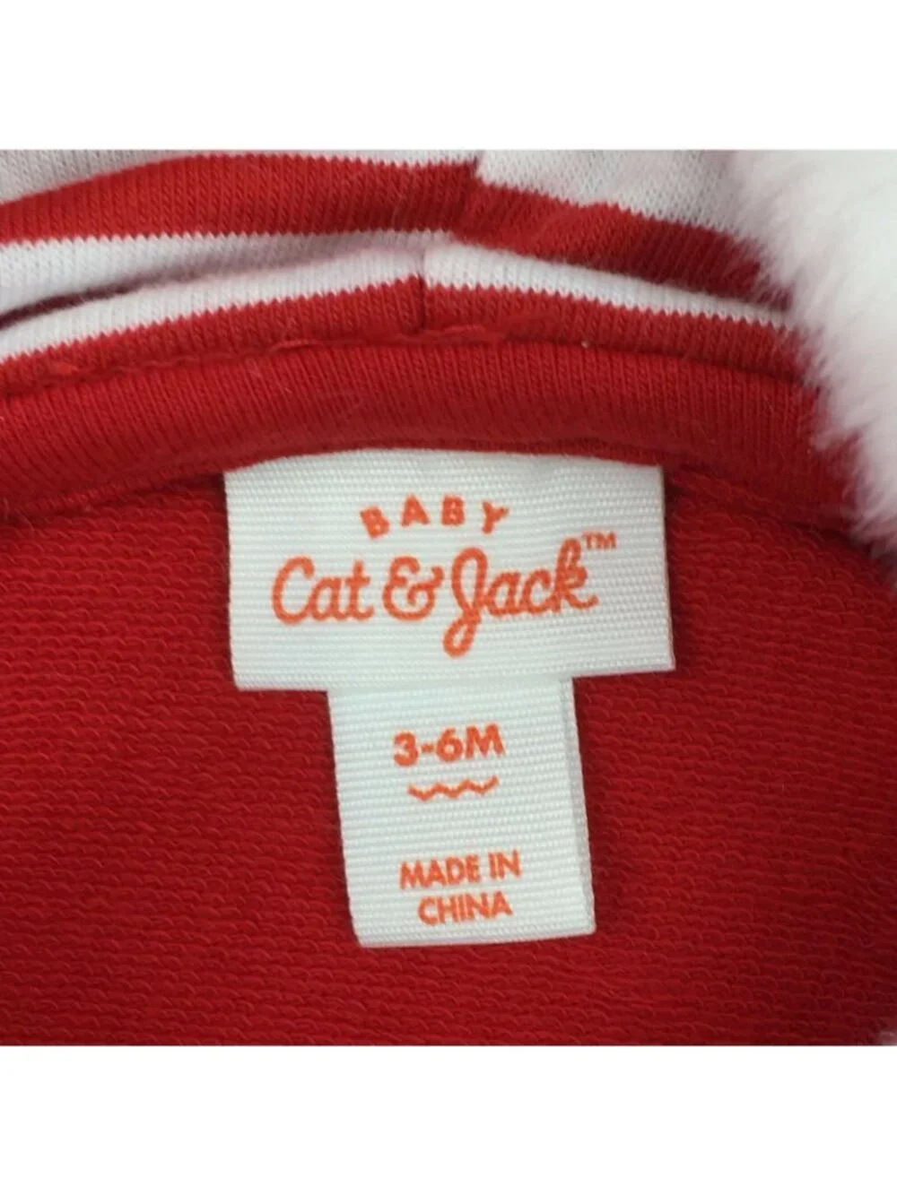 Cat & Jack Baby Girl Red Hooded Christmas Holiday One Piece Outfit Mrs Claus